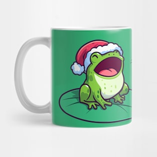 Cute Frog singing Christmas carols Mug